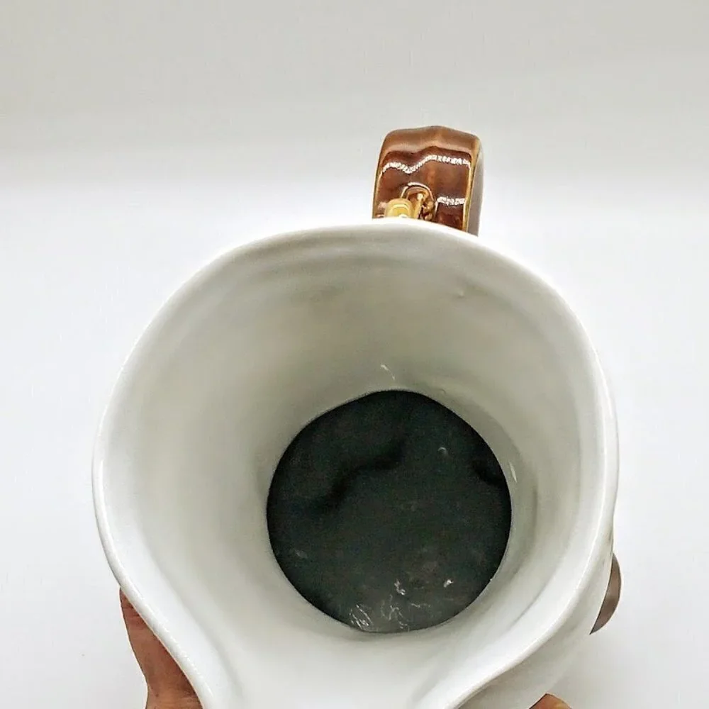 Vintage Fena Porzellan West Germany Ribbed Ceramic Pitcher